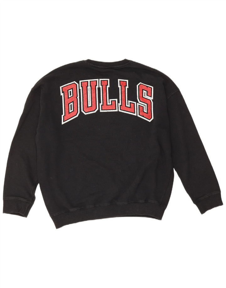 NBA Chicago Bulls Graphic - Sudadera extragrande para hombre, talla pequeña, color negro