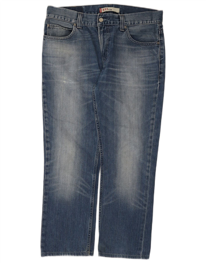 Levi's Mujer 511 Slim Jeans W36 L27 Algodón Azul