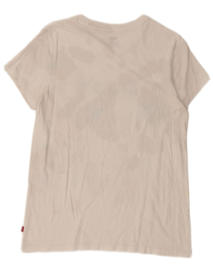 Levi's Mujer Camiseta Gráfica Top Pequeño Blanco