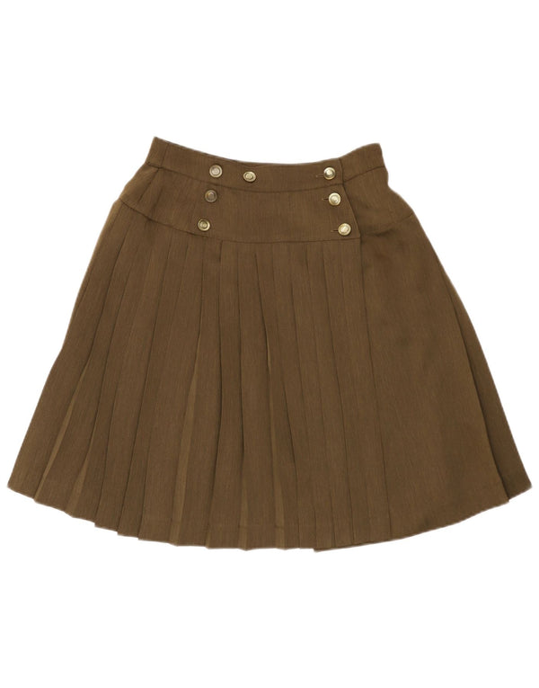 Max Mara Mujer Falda Cruzada Plisada W25 XS Caqui
