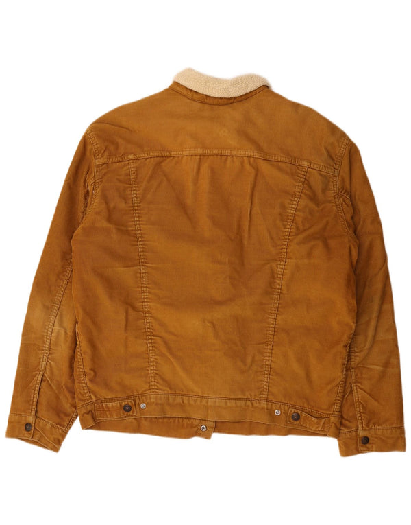 Levi's Chaqueta de pana Sherpa para hombre UK 42 XL Algodón marrón