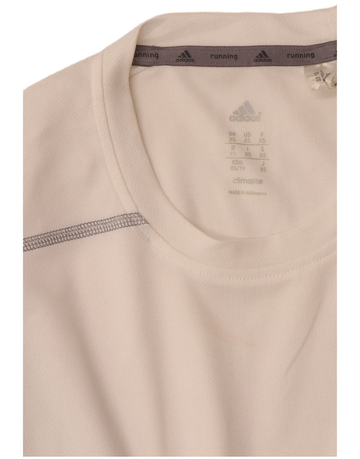 Adidas Mens Climalite Camiseta Top XS Blanco Poliéster
