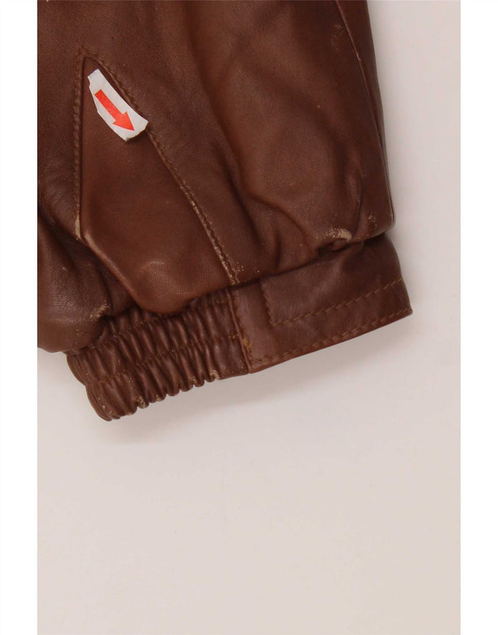 Vintage hombres chaqueta de cuero Reino Unido 40 marrón grande