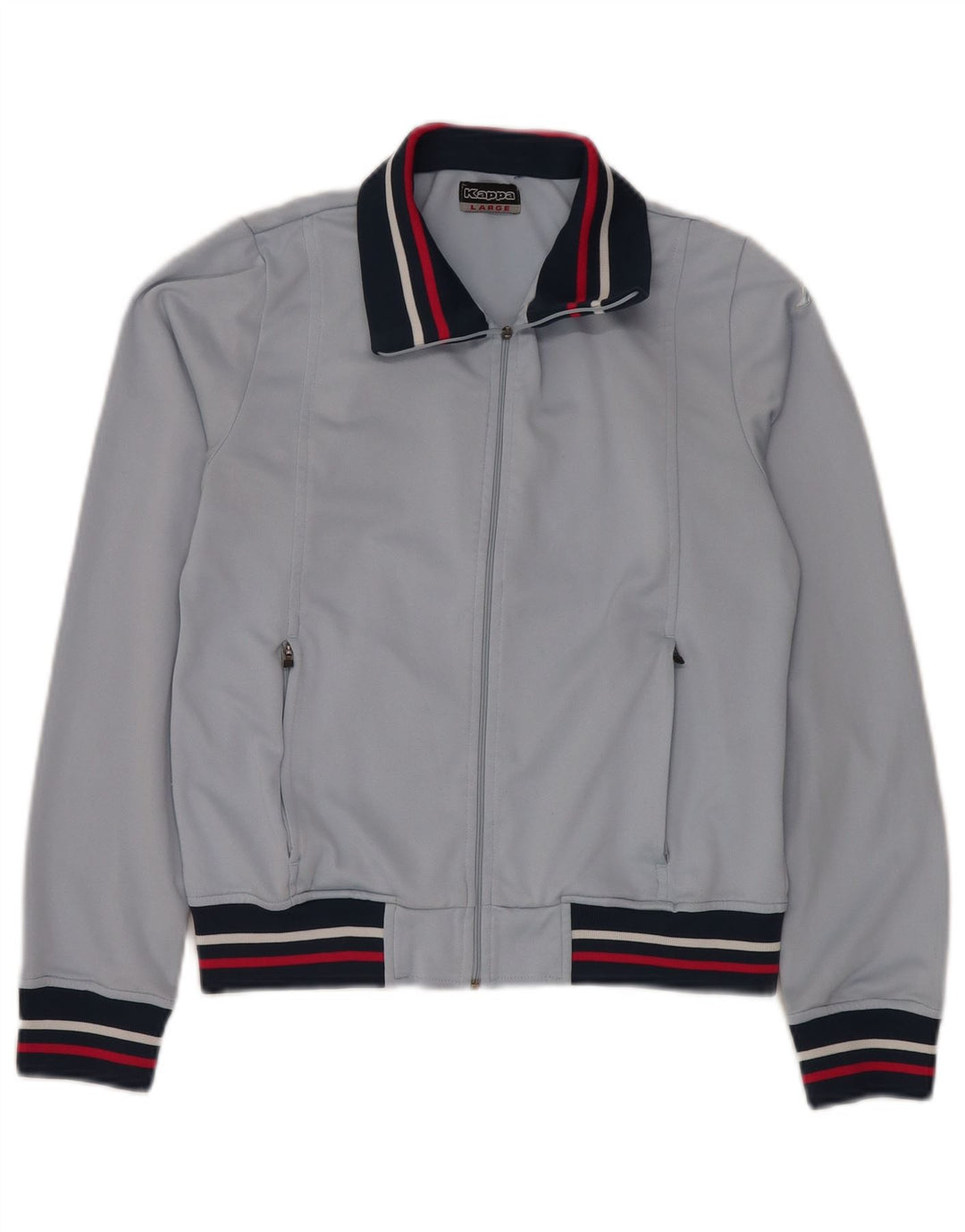 KAPPA Chaqueta de chándal para mujer UK 40 Grande Azul Colorblock Poliéster