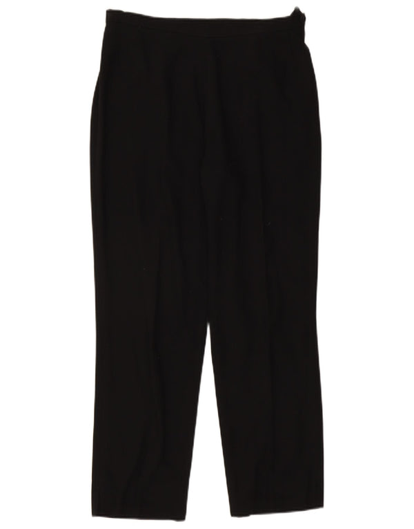 Marks & Spencer Pantalones Casuales Rectos para Mujer UK 12 Medium W30 L27 Negro