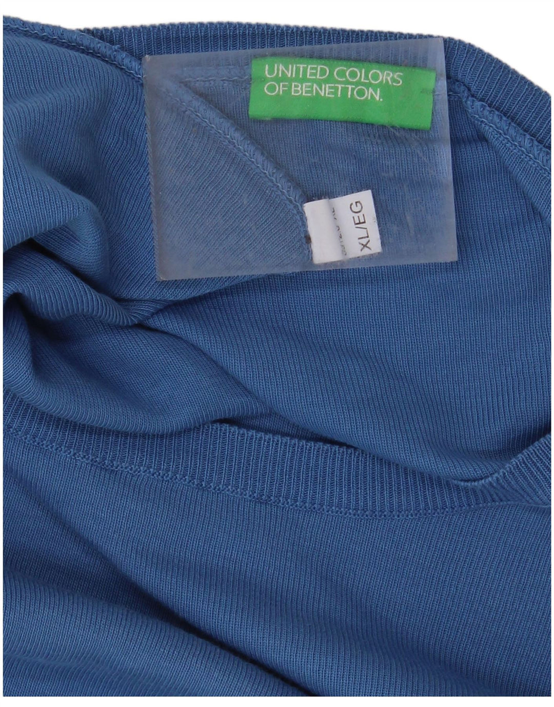 BENETTON Jersey con Cuello Redondo para Hombre XL Azul