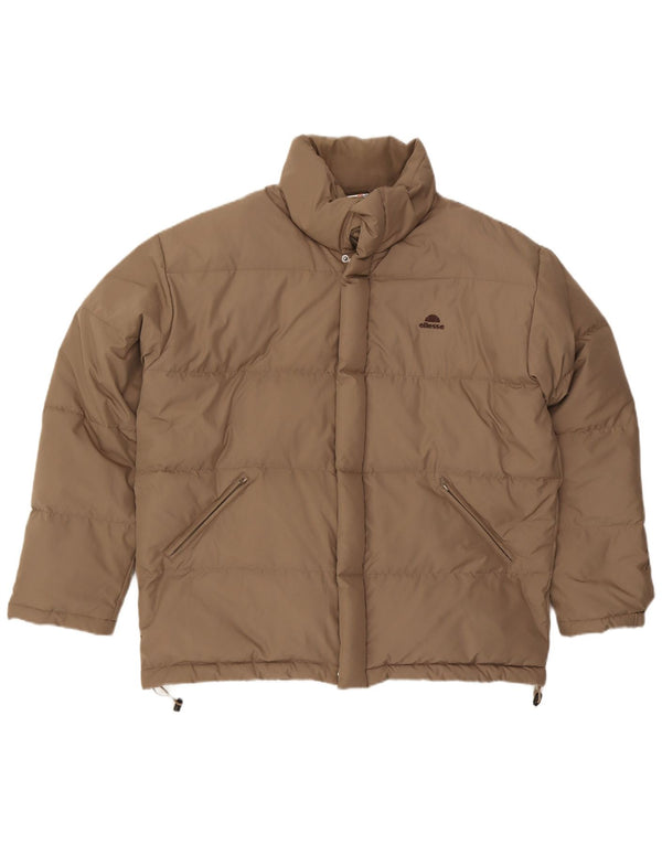 Ellesse Chaqueta acolchada para hombre UK 40 Large Beige Poliéster