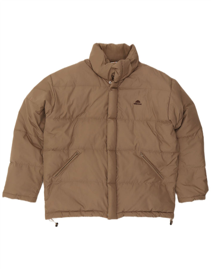 Ellesse Chaqueta acolchada para hombre UK 40 Large Beige Poliéster