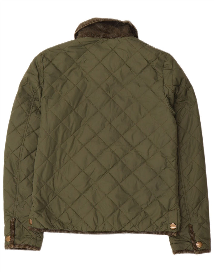 JACK WILLS Chaqueta acolchada para mujer UK 8 Small Khaki Nylon