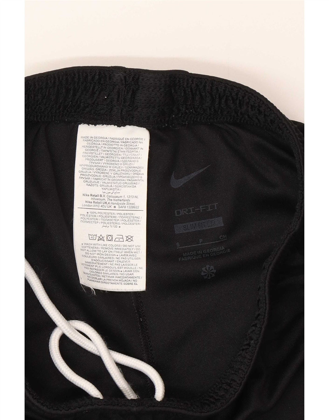 Nike - Pantalones cortos deportivos ajustados para hombre, talla pequeña, poliéster negro