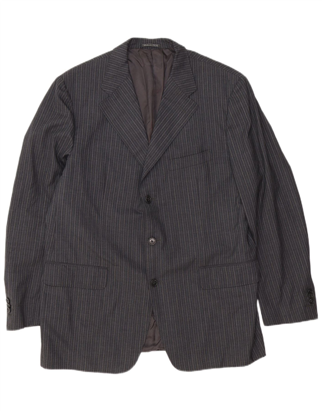 Corneliani Chaqueta tipo blazer de 3 botones para hombre IT 54 2XL Lana virgen a rayas grises