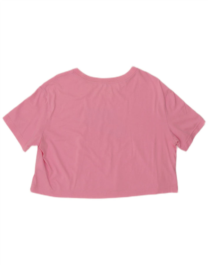 NIKE Camiseta corta gráfica para mujer UK 44 Algodón rosa medio