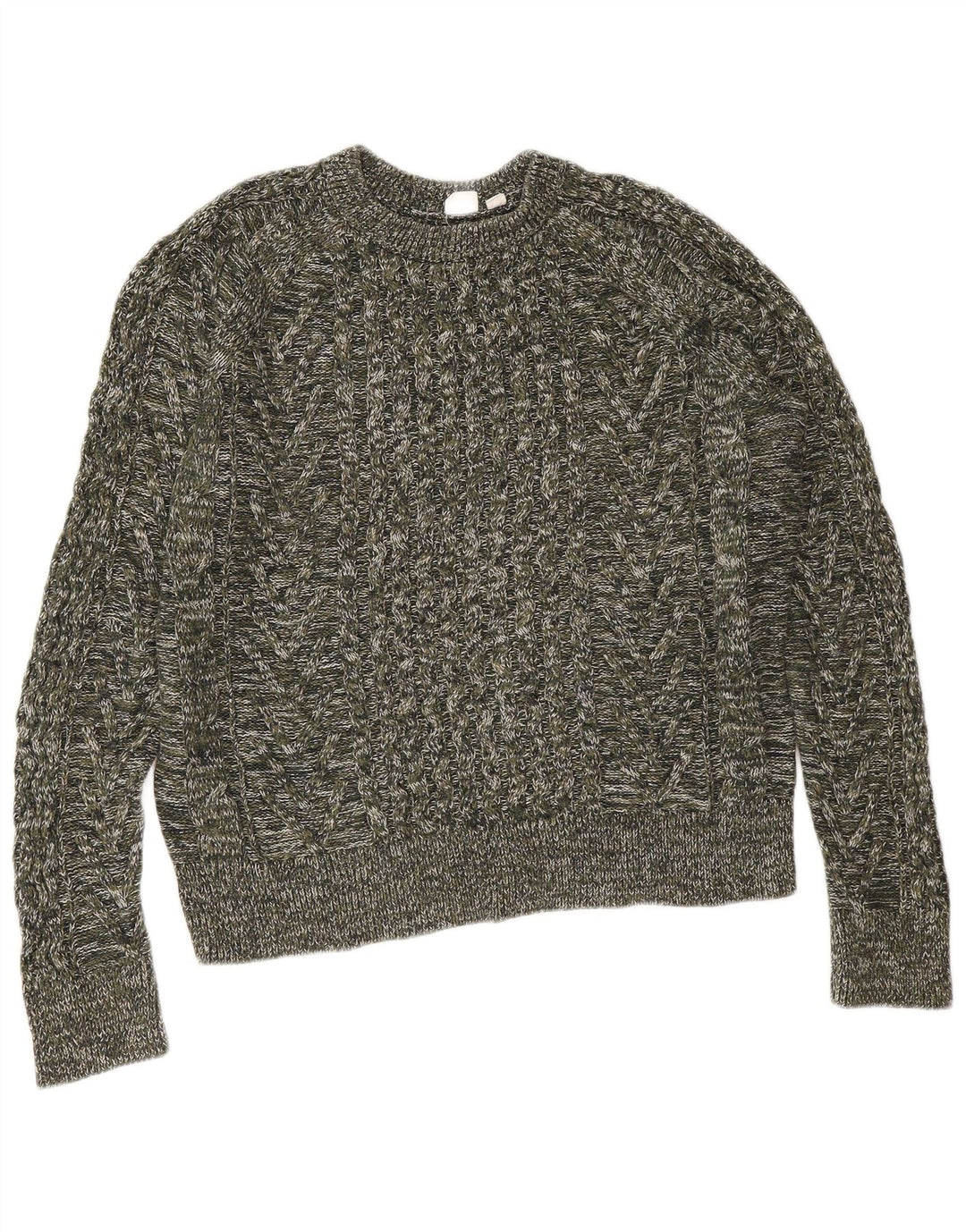 Gap Suéter tipo jersey de gran tamaño con cuello redondo para mujer UK 46 Grande gris moteado