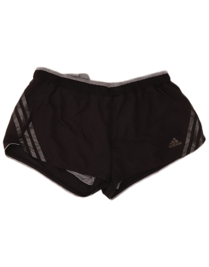Adidas Mujer Climacool Sport Shorts UK 12 Medio Negro Poliéster