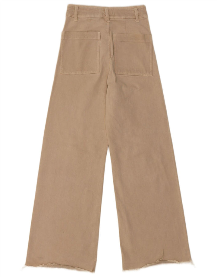 ZARA Vaqueros The Marine De Cintura Alta Y Pierna Ancha para Mujer EU 34 2XS W24 L29 Beige