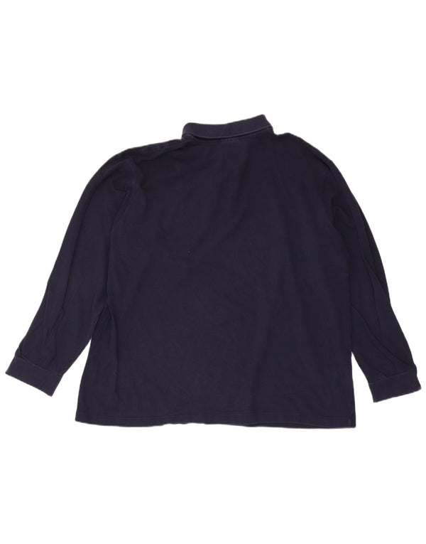 Lacoste Polo de manga larga para hombre talla 8 3XL algodón azul marino