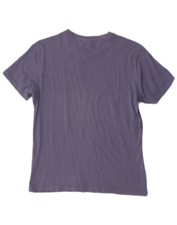 Diadora Hombre Camiseta Gráfica Top Azul Medio
