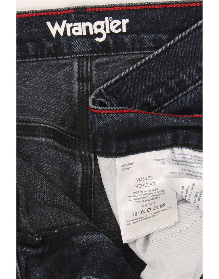 Wrangler Vaqueros Rectos Regulares Para Hombre W38 L30 Algodón Azul Marino