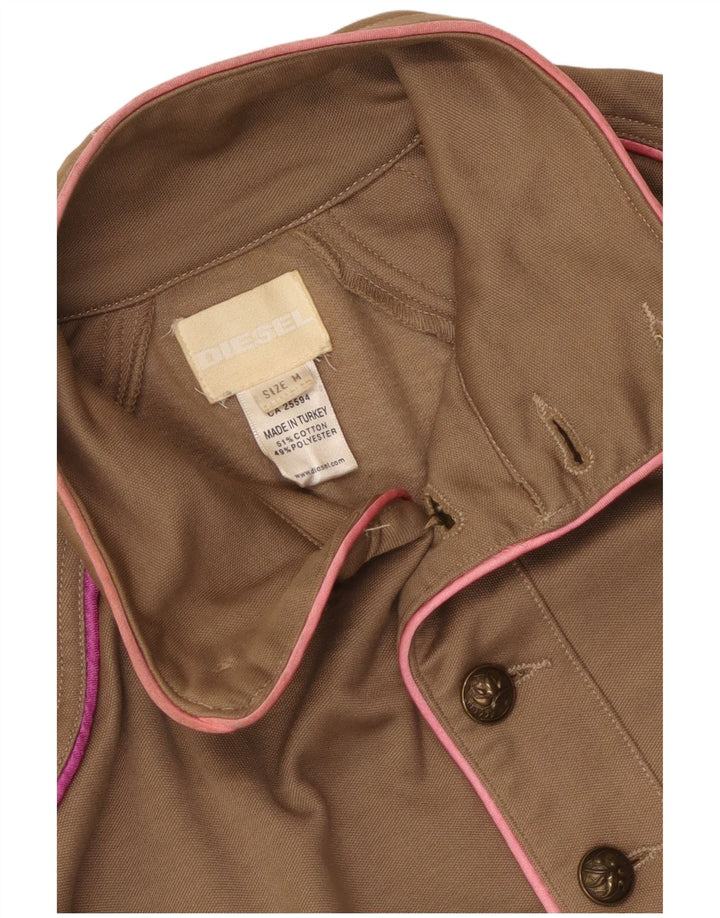 Diesel Chaqueta Bomber para Mujer UK 42 Algodón Beige Medio