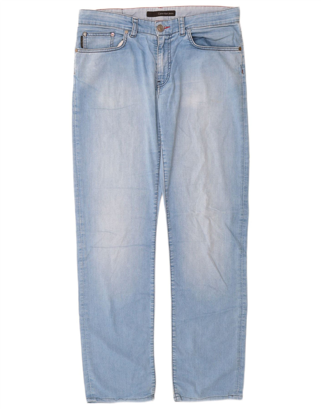 Vaqueros ajustados para mujer Calvin Klein W34 L32 Algodón azul