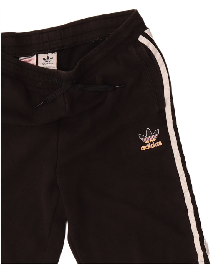 Adidas - Pantalones cortos deportivos para hombre, algodón negro mediano
