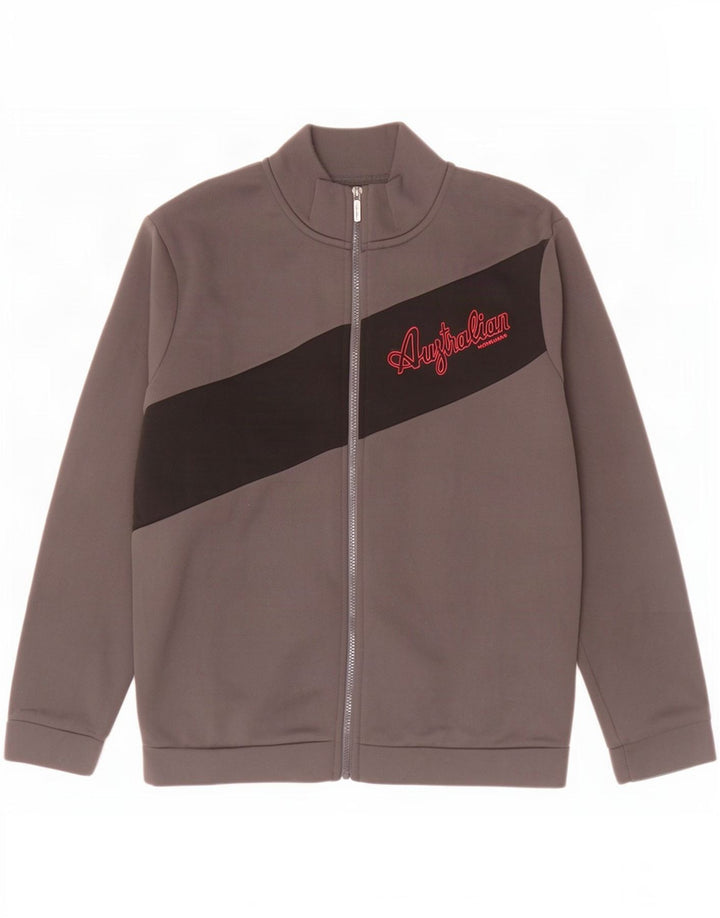 AUSTRALIAN L'ALPINA Chaqueta superior de chándal para hombre Bloque de color gris grande