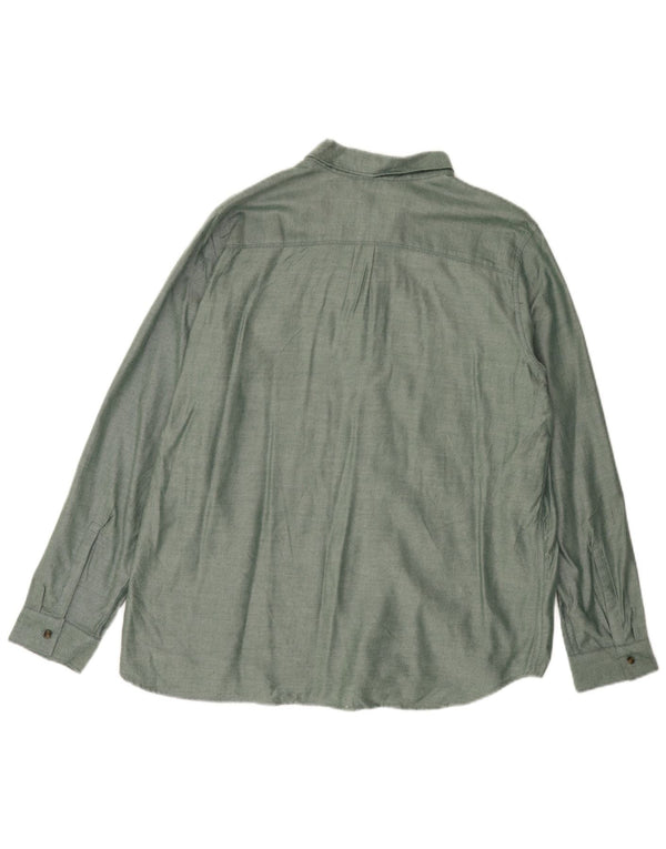 EDDIE BAUER Camisa de franela extragrande para mujer UK 18 XL Algodón verde