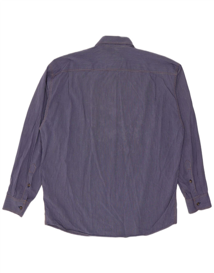 Camisa Iceberg Hombre Medium Azul Marino Rayas Pintadas