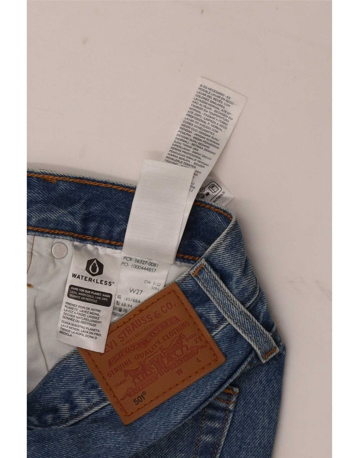 Levi's Mujer 501 Shorts De Mezclilla Desgastados W27 Algodón Azul Pequeño