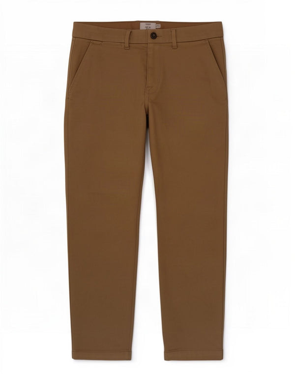 Marks & Spencer Pantalones chinos rectos para hombre W32 L29 Algodón marrón
