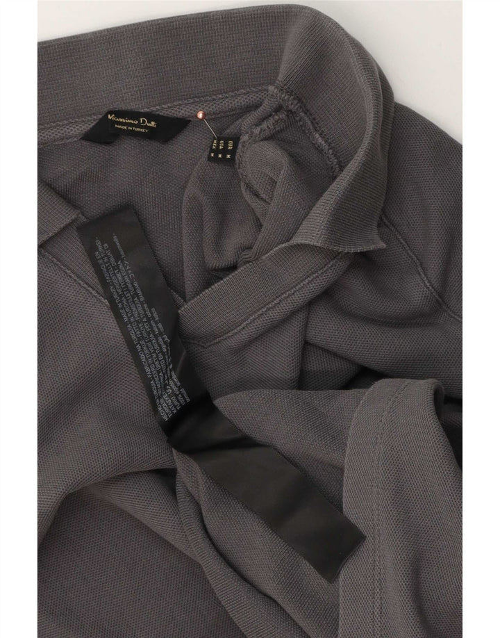 Massimo Dutti Polo Mujer UK 44 Algodón Gris Medio