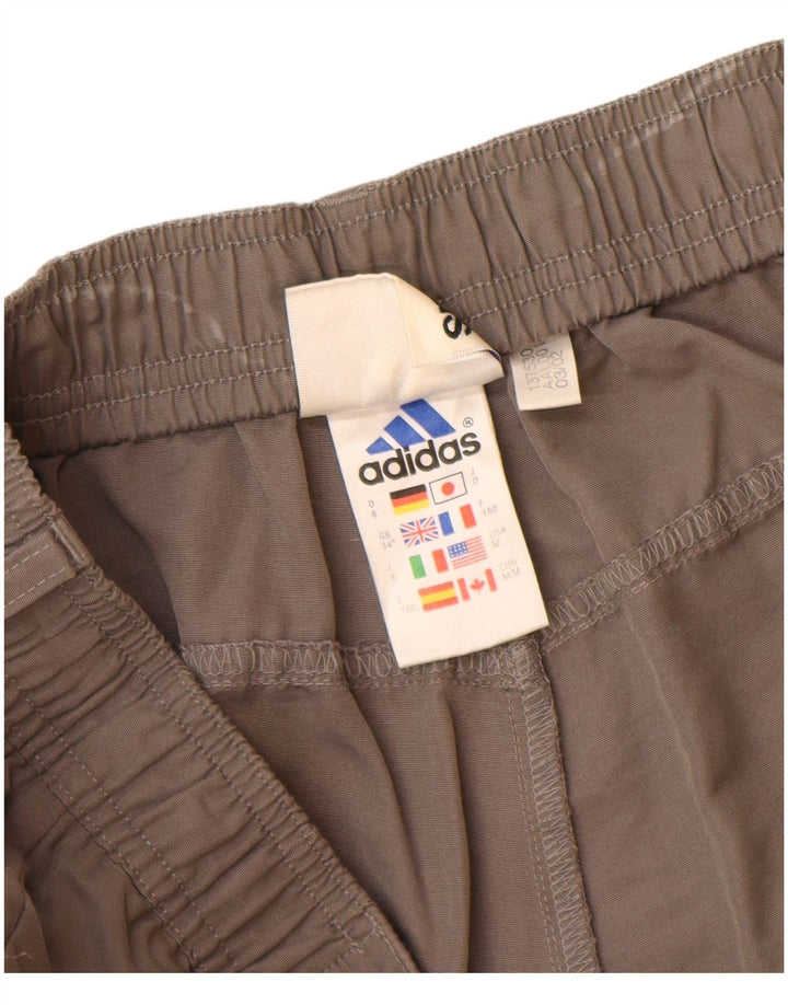 ADIDAS Pantalón Capri Cargo Recto para Hombre Grande W34 L20 Algodón Gris