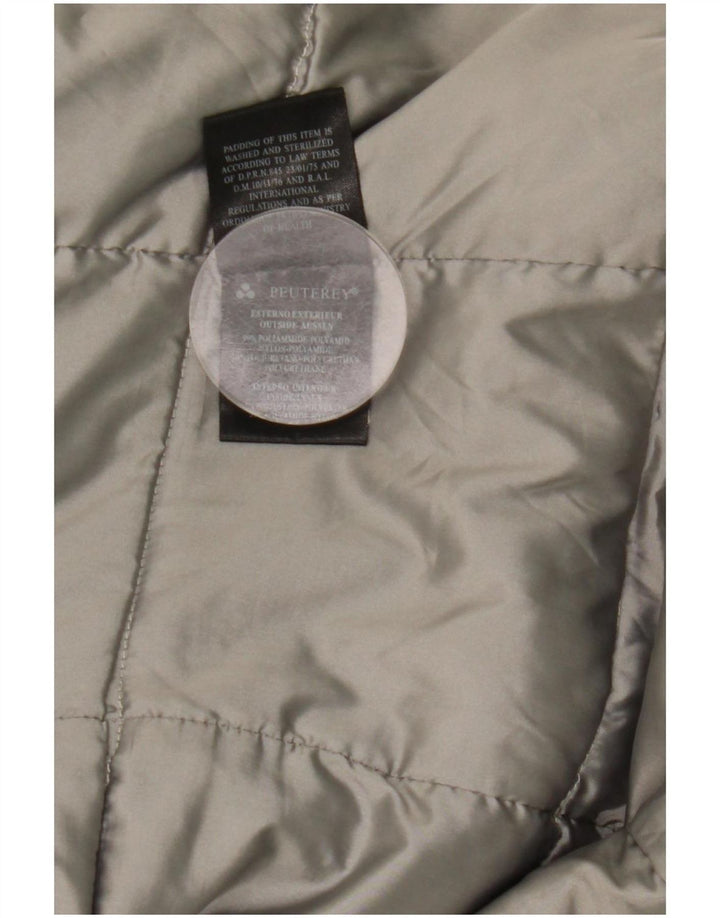 PEUTEREY Abrigo acolchado con capucha para mujer IT 40 Small Poliamida negra