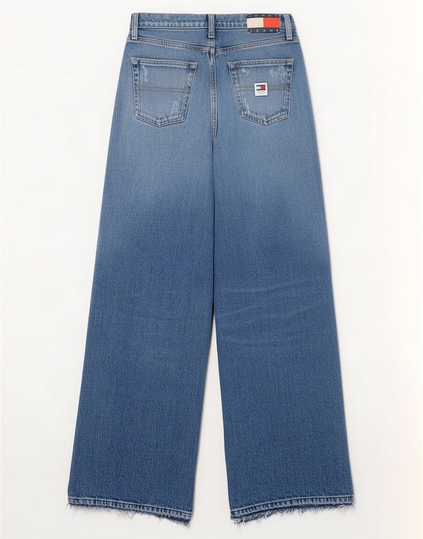 Tommy Hilfiger Jeans Claire de cintura alta y pierna ancha para mujer W28 L32 Algodón azul