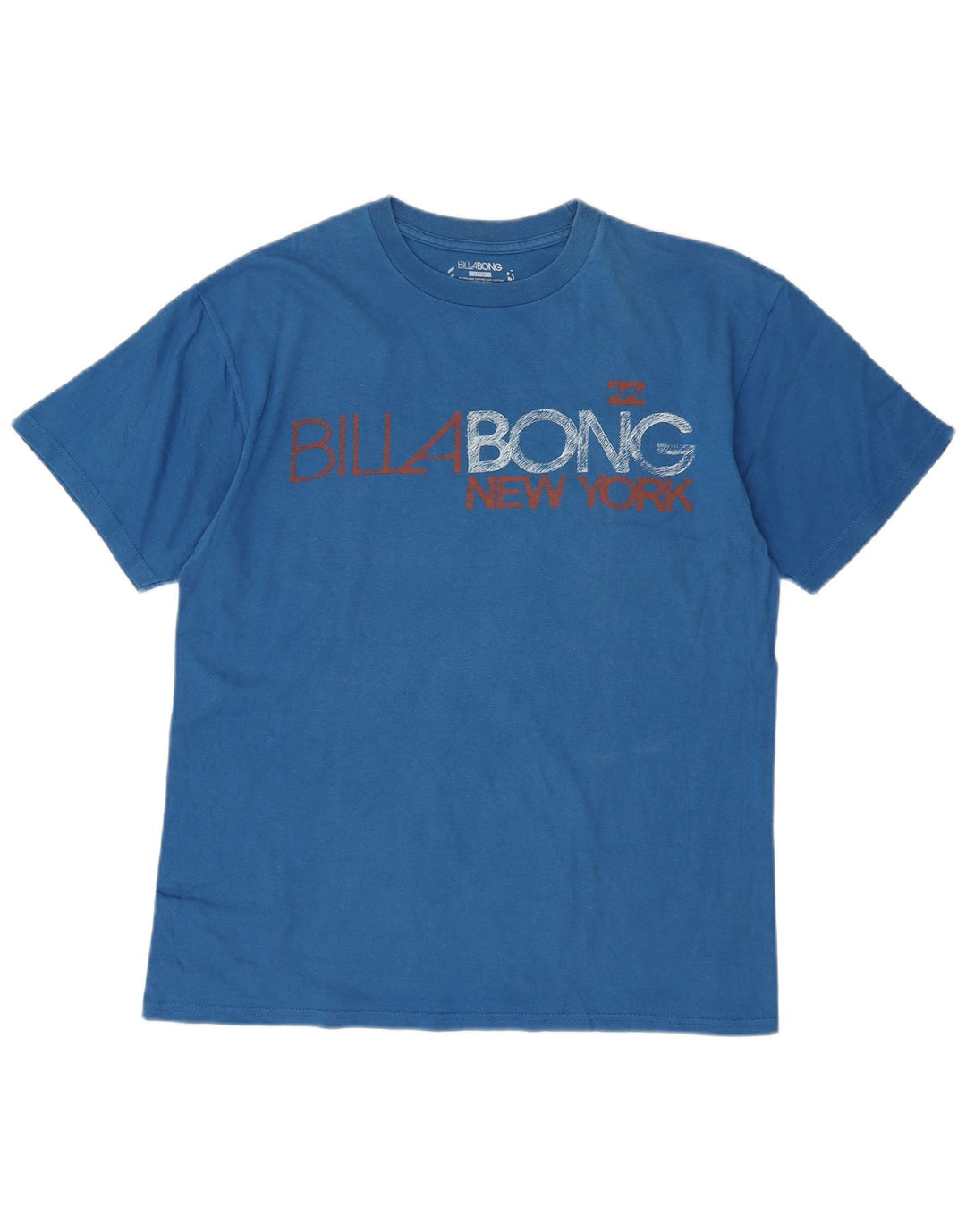 BILLABONG Camiseta gráfica para hombre Top grande de algodón azul