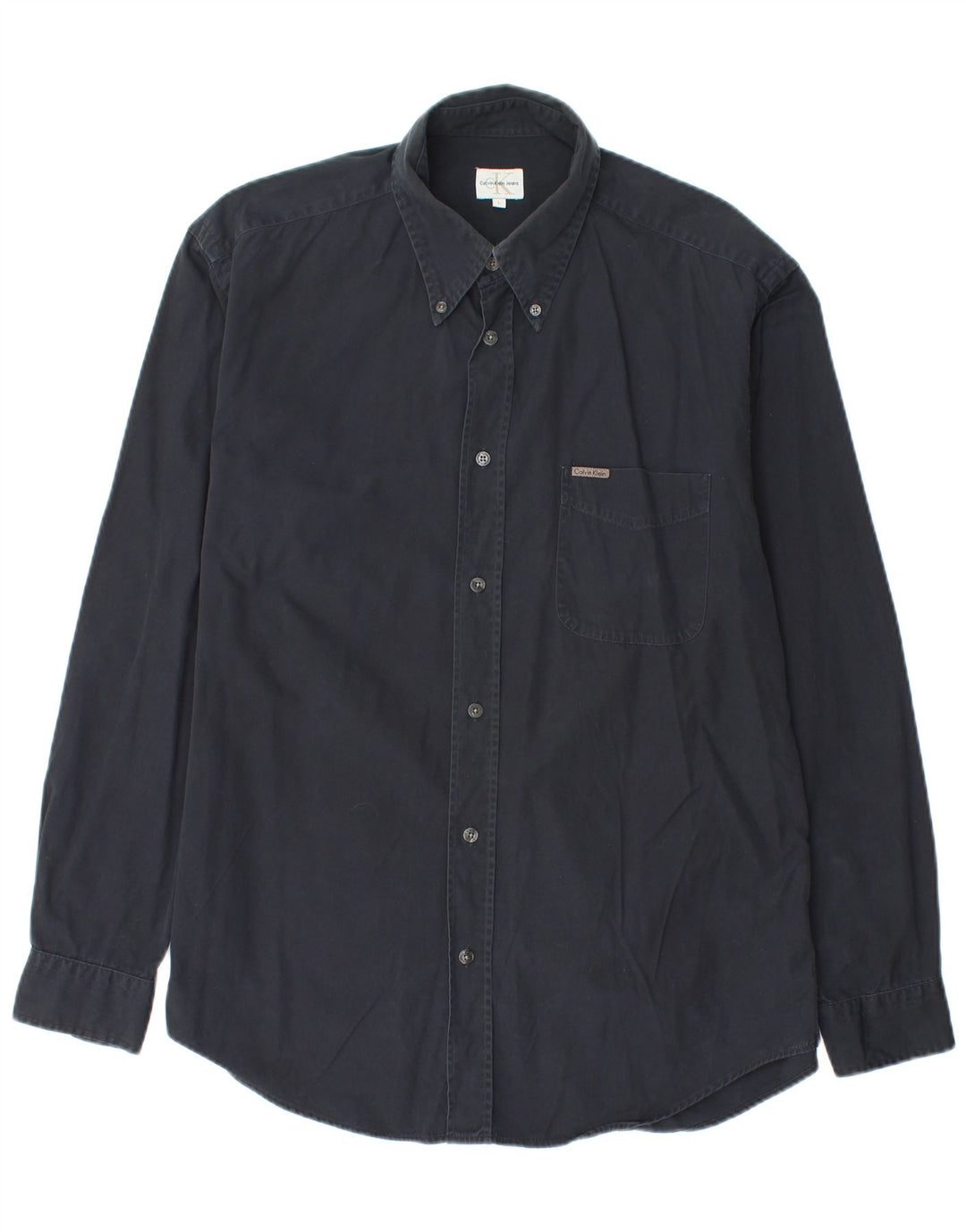 Camisa Calvin Klein Jeans Hombre Grande Algodón Negro