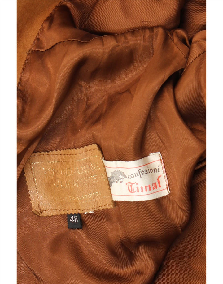 Chaqueta de ante vintage para mujer IT 48 XL cuero marrón