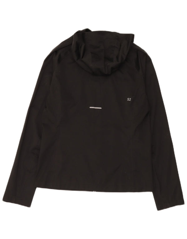 Asics - Chaqueta de chándal con capucha para mujer, talla 40, poliéster negro mediano