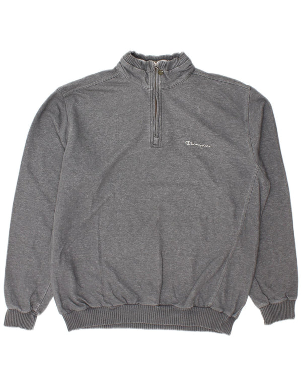 Champion Sudadera Con Cremallera Y Cuello Para Hombre Jumper XL Gris Algodón