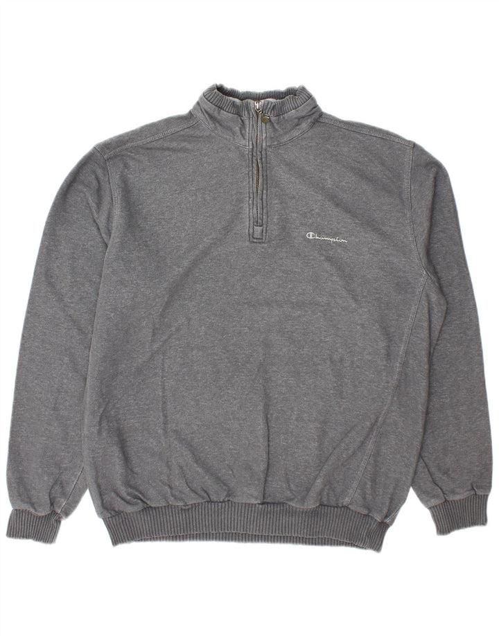 Champion Sudadera Con Cremallera Y Cuello Para Hombre Jumper XL Gris Algodón