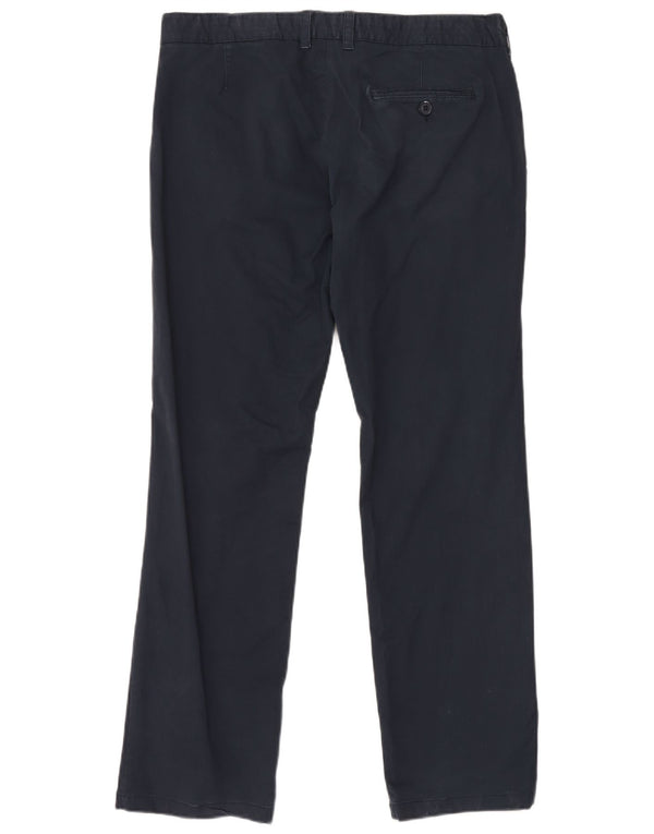 French Connection Pantalón chino recto para hombre W34 L29 Algodón azul marino