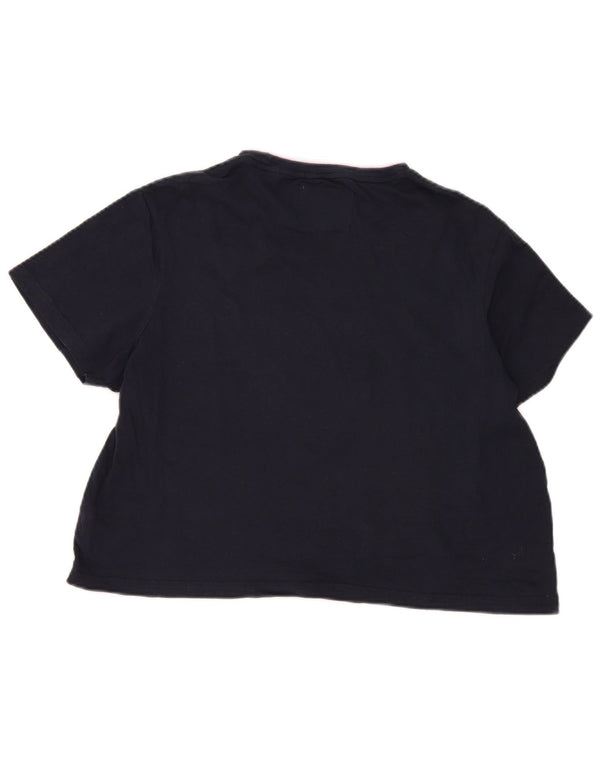 Jack Wills Camiseta gráfica para mujer Top UK 46 Grande Azul marino Algodón
