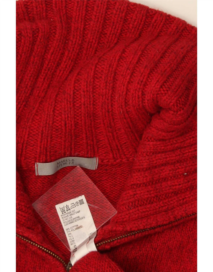 Marks & Spencer Suéter tipo cárdigan para mujer Reino Unido 46 Grande Algodón rojo
