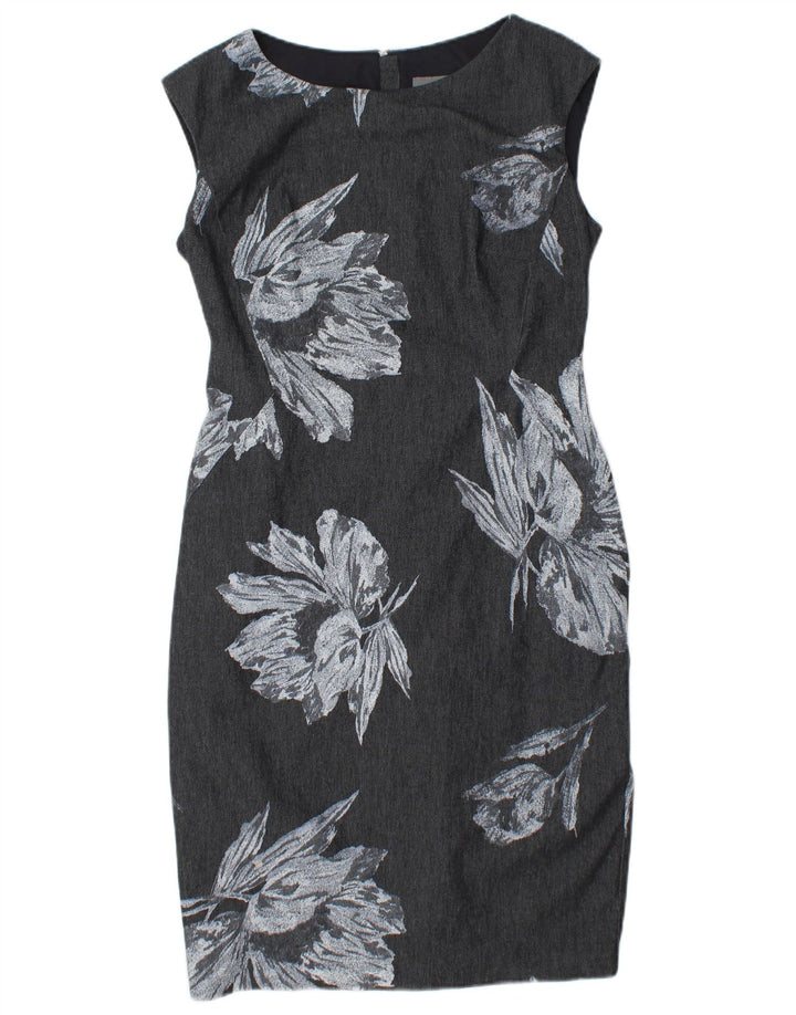 PHASE EIGHT Vestido tubo sin mangas para mujer UK 42 Algodón floral gris medio