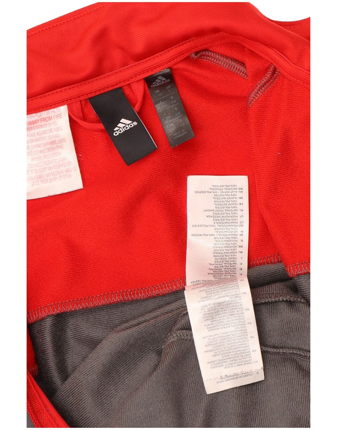 ADIDAS Chaqueta de chándal con gráfico para niños 9-10 años Gris Colorblock