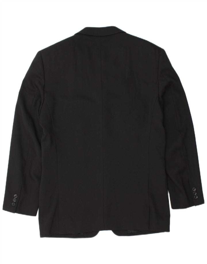 Versace Chaqueta tipo blazer de 3 botones para hombre IT 48 Lana negra mediana