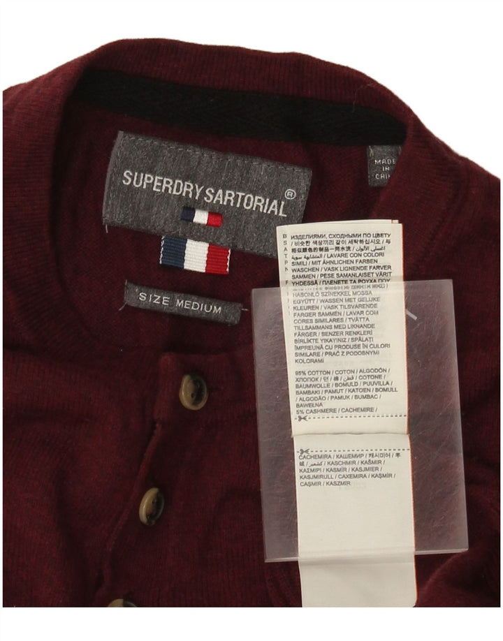 Superdry Jersey De Cuello Redondo Para Hombre De Algodón Burdeos Medio
