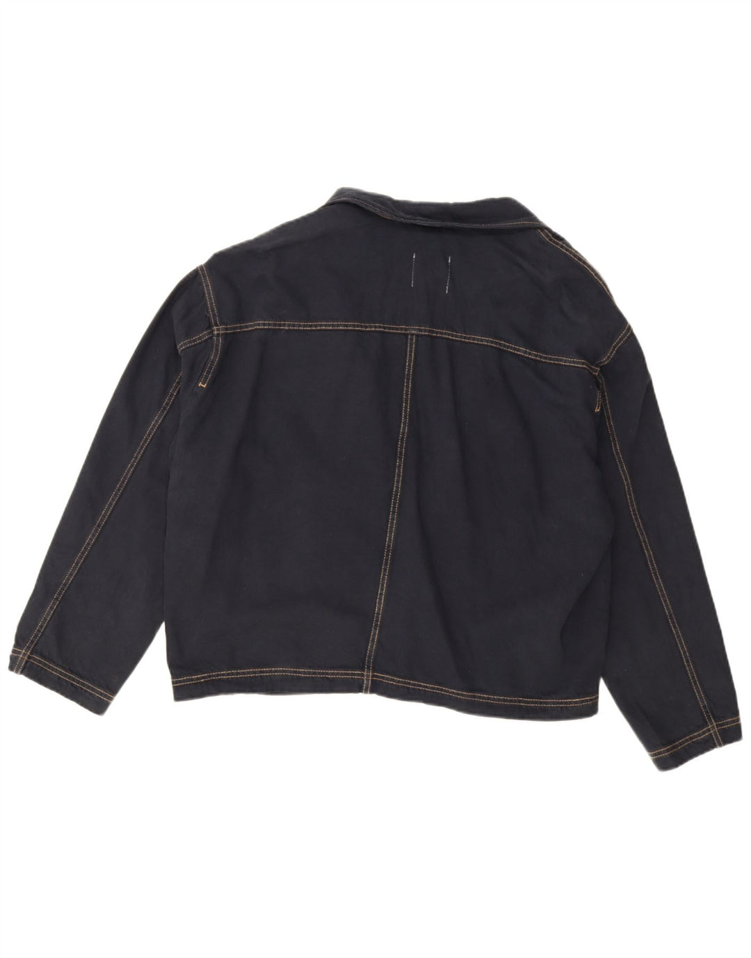 Zara Chaqueta Americana De Mezclilla De Gran Tamaño Con 1 Botón Para Mujer UK 44 Azul Marino Mediano
