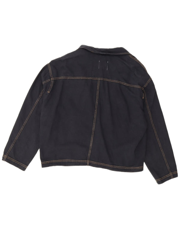 Zara Chaqueta Americana De Mezclilla De Gran Tamaño Con 1 Botón Para Mujer UK 44 Azul Marino Mediano