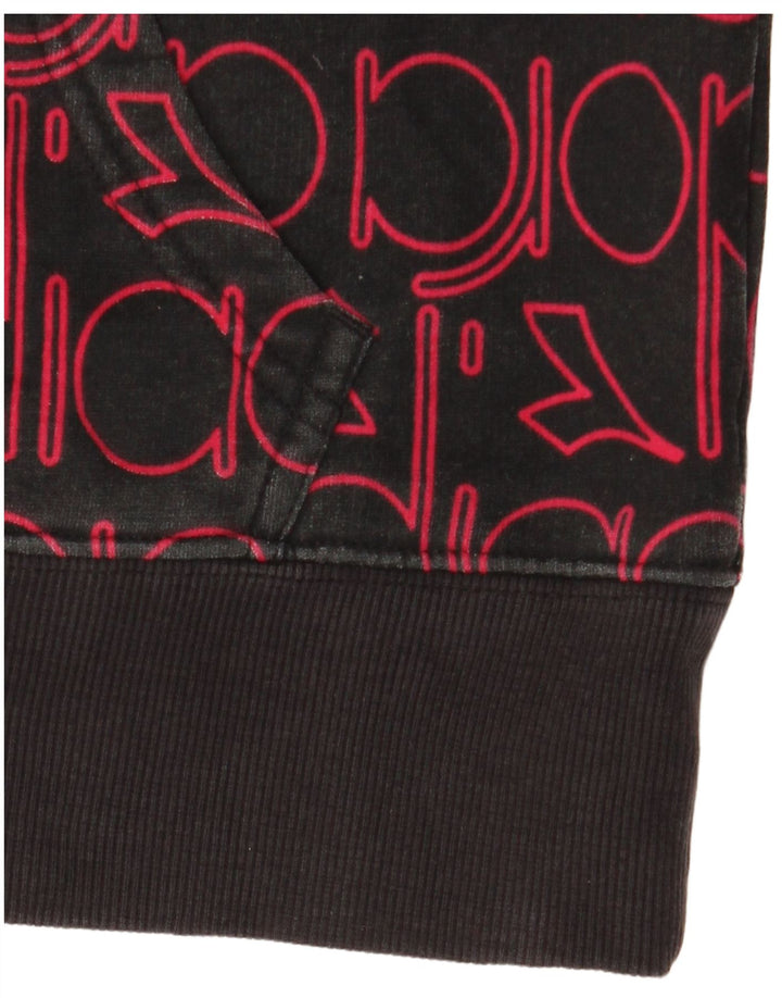 DIADORA Jersey con capucha y estampado gráfico de algodón negro mediano para hombre